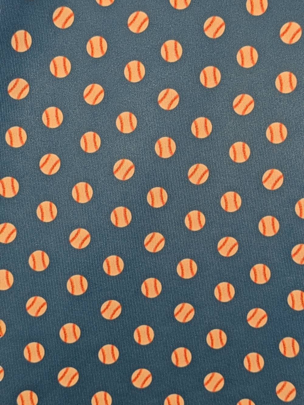 ChalkTalk Kids' Blue Polo with White Baseball Dot Print